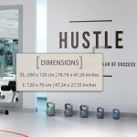 Hustle Wall Sticker - Dimensions
