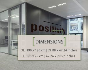 Positivity Office Wall Decor - Dimensions