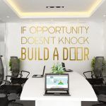 Build a Door Office Wall Decor - Gold Foil