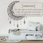Mandala Moon Wall Sticker - Dimensions