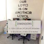 Another Level Gaming Wall Decal - Dimensions
