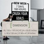 Crush Your Goals Gym Wall Sticker - Dimensions
