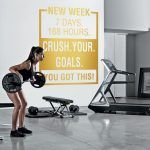 Crush Your Goals Gym Wall Sticker - Gold Foil