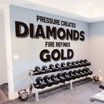 Diamonds and Gold Gym Wall Decal