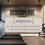 Discipline Beats Motivation Wall Decal Dimensions