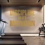 Discipline Beats Motivation Wall Decal Gold Foil