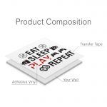 Eat Sleep Play Repeat Wall Decal - Product Composition