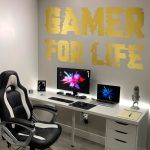 Gamer For Life Wall Sticker - Gold Foil