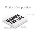 Gamer For Life Wall Sticker - Product Composition