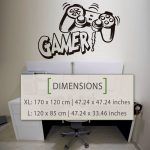 Gamer Wall Decor - Dimensions