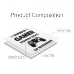 German Gamer Wandtattoo - Product Composition