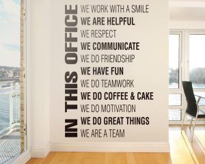 In This Office Wall Sticker