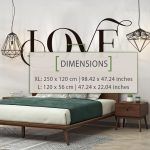 Love Wall Sticker Decor - Dimensions