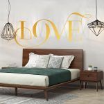 Love Wall Sticker Decor - Gold Foil