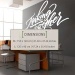 Making Together Motivating Wall Sticker - Dimensions