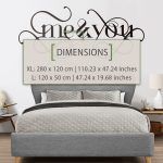 Me And You Wall Sticker - Dimensions
