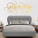 Me And You Wall Sticker - Gold Foil