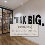 Think Big Office Wall Sticker - Dimensions