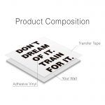 Train For It Motivational Wall Sticker - Product Composition