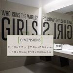 Who Runs The World Girls Wall Decal - Dimensions