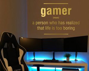 Gamer Definition Wall Decal - Gold Foil