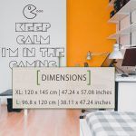 Keep Calm Gamer Decal - Dimensions