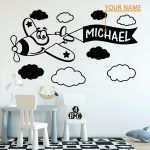 Airplane Name Wall Sticker