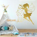 Fairy Custom Name Wall Sticker - Gold Foil