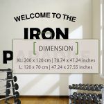 Iron Paradise Gym Wall Sticker - Dimensions