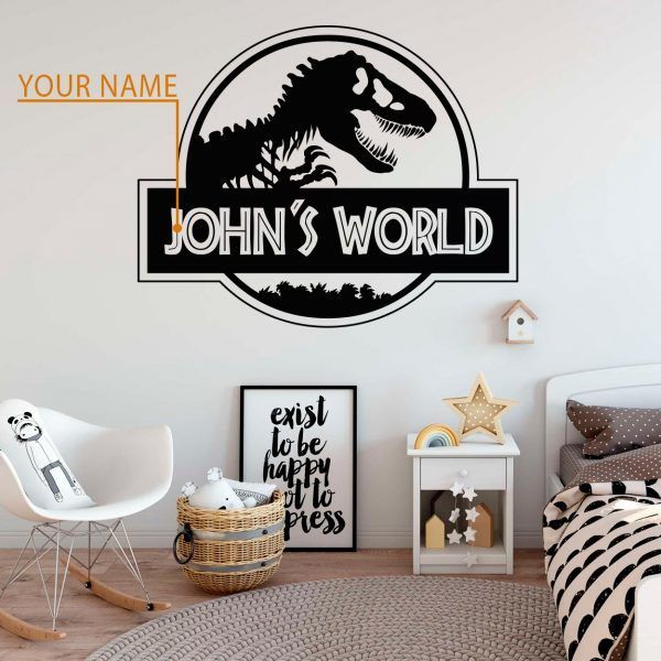 Jurassic World Name Wall Sticker