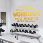 Workout Gym Wall Sticker - Gold Foil