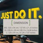 Just Do It Wall Sticker - Dimensions