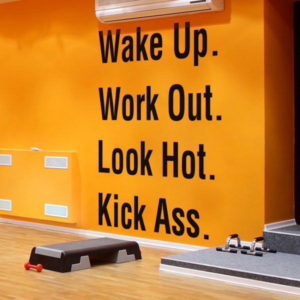 Wake Up Gym Wall Sticker