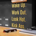 Wake Up Gym Wall Sticker - Gold Foil