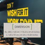 Work For It Wall Sticker - Dimensions