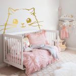Cute Cat Headboard Sticker - Gold Foil