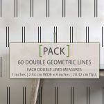 Double Geometric Lines Stickers - Pack