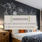 Magnolia Wall Decal - Dimensions