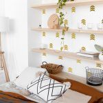 Mid Century Effect Wall Stickers - Gold Foil