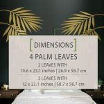 Palm Leaves Wall Stickers - Dimensions