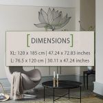 Romantic Flowers Wall Sticker - Dimensions