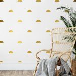 Semi Circles Wall Stickers - Gold Foil