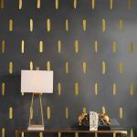 Single Line Wall Stickers - Gold Foil