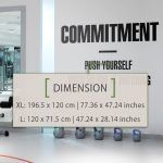 Commitment Gym Wall Sticker - Dimensions