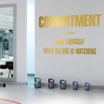 Commitment Gym Wall Sticker - Gold Foil