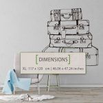 Luggage Wall Sticker - Dimensions