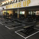 Never Give Up Gym Wall Decal - Gold Foil