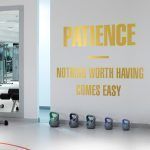 Patience Gym Wall Sticker - Gold Foil