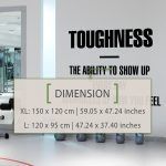 Toughness Gym Wall Sticker - Dimensions