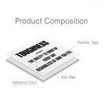 Toughness Gym Wall Sticker - Product Composition